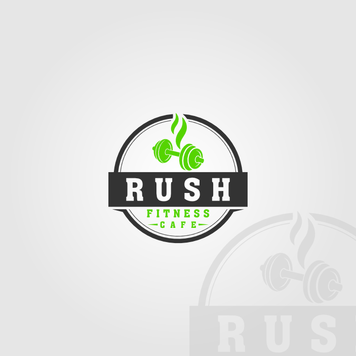 Diseño de Logo por Mbembet para Rush Fitness Cafe | Diseño #12395461