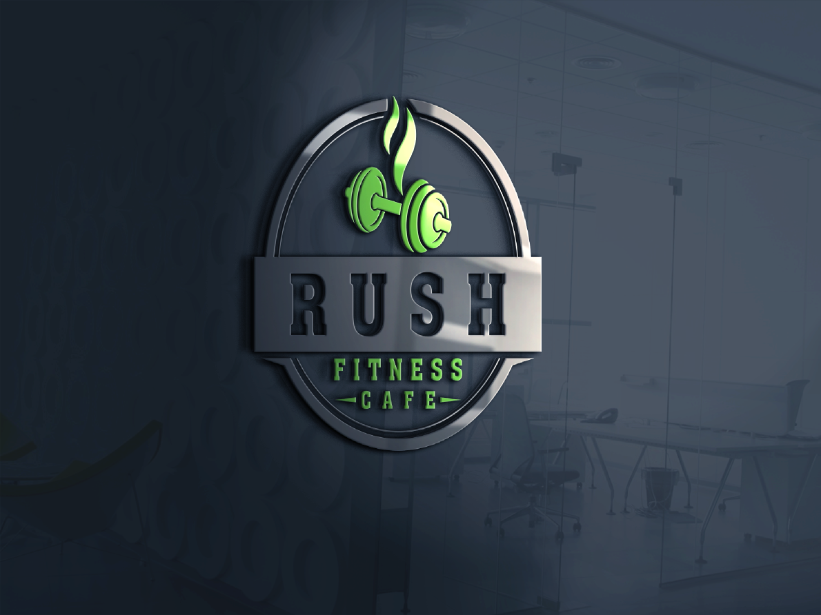 Logo Design by Mbembet for Rush Fitness Cafe | Design #12395622