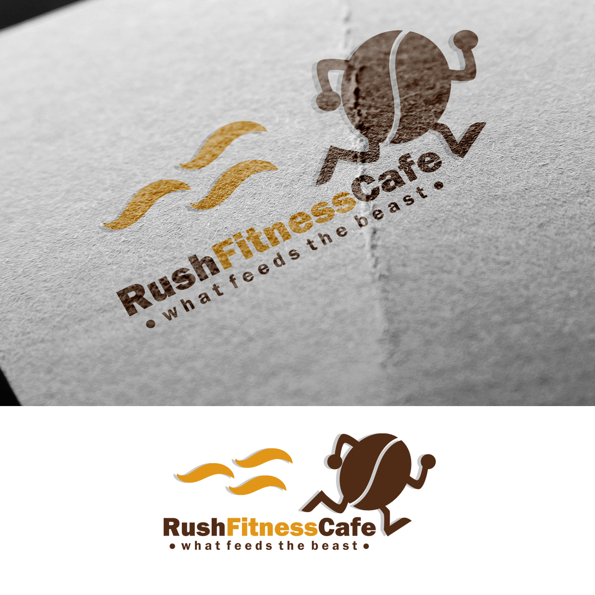Logo Design by nina shaw for Rush Fitness Cafe | Design #12316027