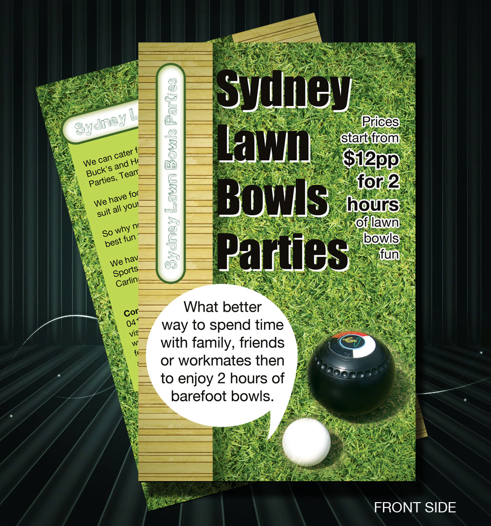 Flyer Design by uk for Sydney Lawn Bowls Parties | Design #2391624