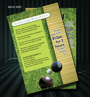 Flyer Design by uk for Sydney Lawn Bowls Parties | Design: #2391630