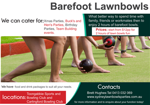 Design de Flyer par Elkana Letting pour Sydney Lawn Bowls Parties | Design #2390306