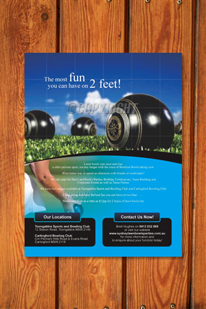 Flyer Design by barinix for Sydney Lawn Bowls Parties | Design: #2390810