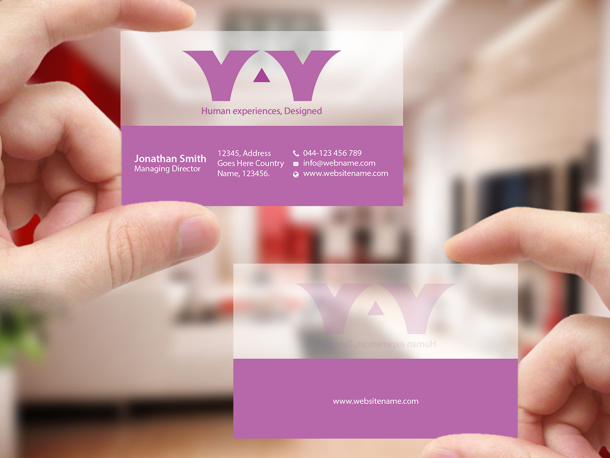 Business Card Design by Creations Box 2015 for YAY | Design #12287012