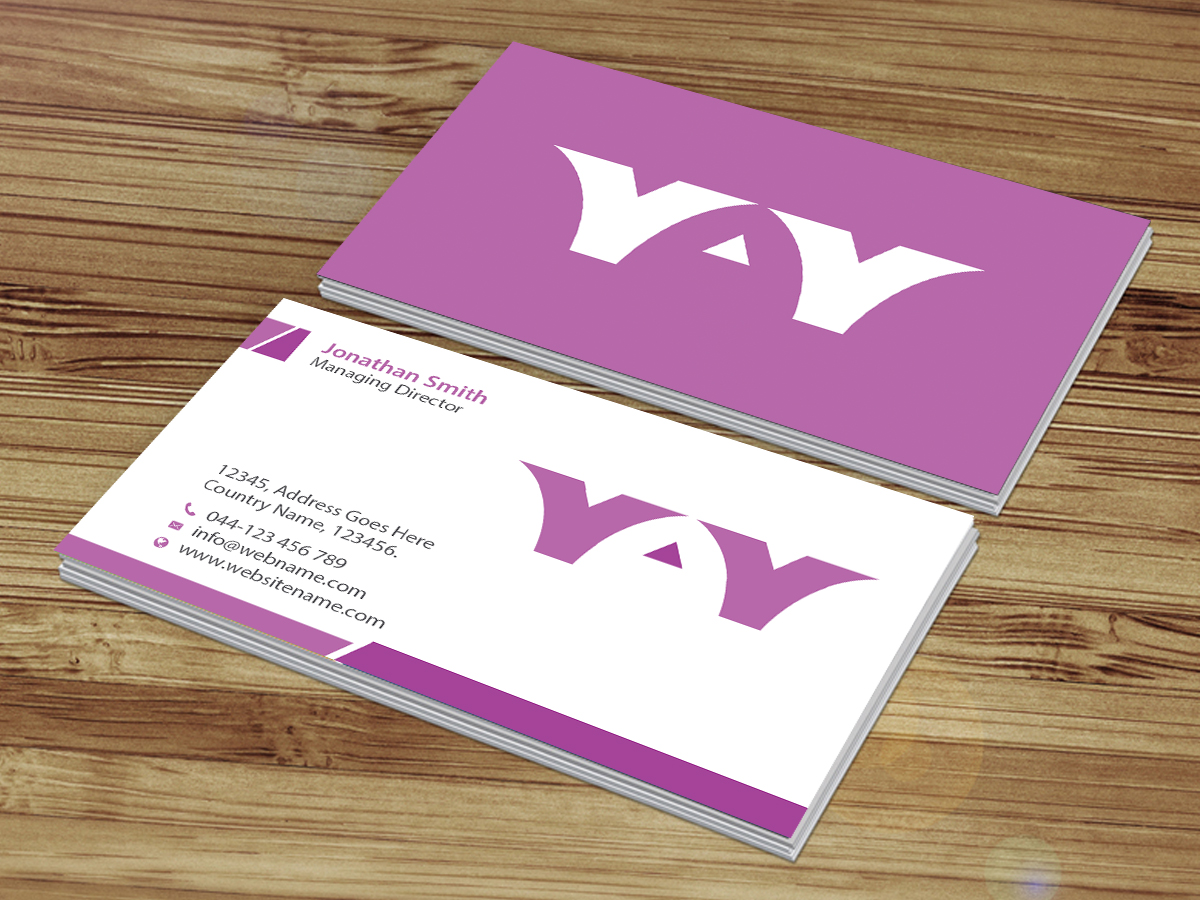 Business Card Design by Creations Box 2015 for YAY | Design #12287073