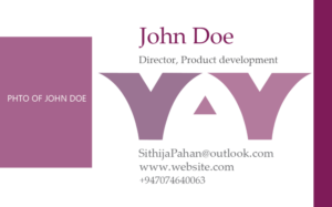 Business Card Design by sithija pahan for YAY | Design: #12394845