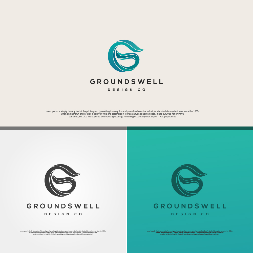 Logo Design by sushsharma99 for GroundSwell Design Co | Design #12249040