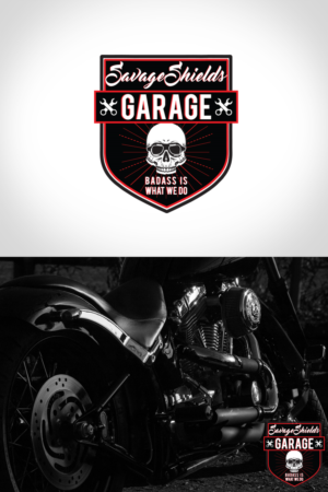Logo Design by Zane_Graph_Design for Savage Shields Garage | Design: #12250196