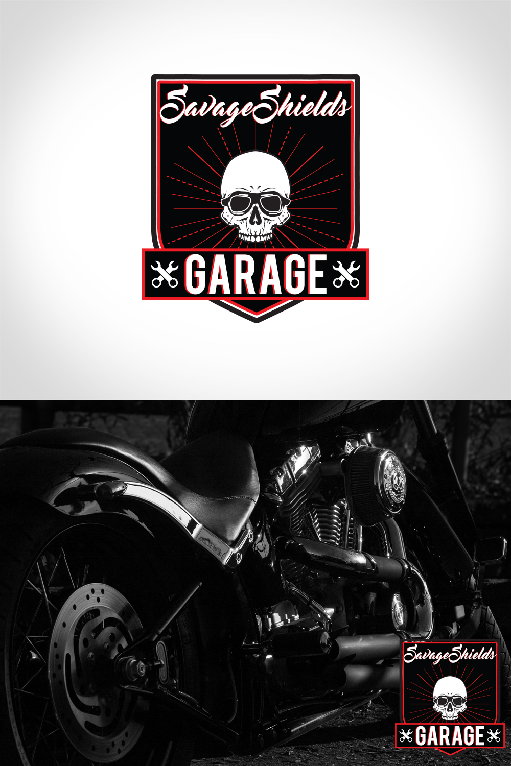 Logo Design by Zane_Graph_Design for Savage Shields Garage | Design #12250197