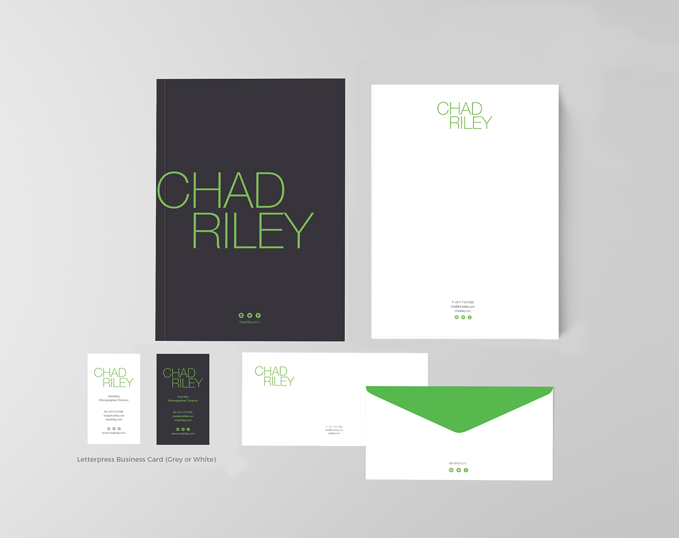 Stationery Design by artgallery077 for Chad Riley Director Photographer | Design #12334828