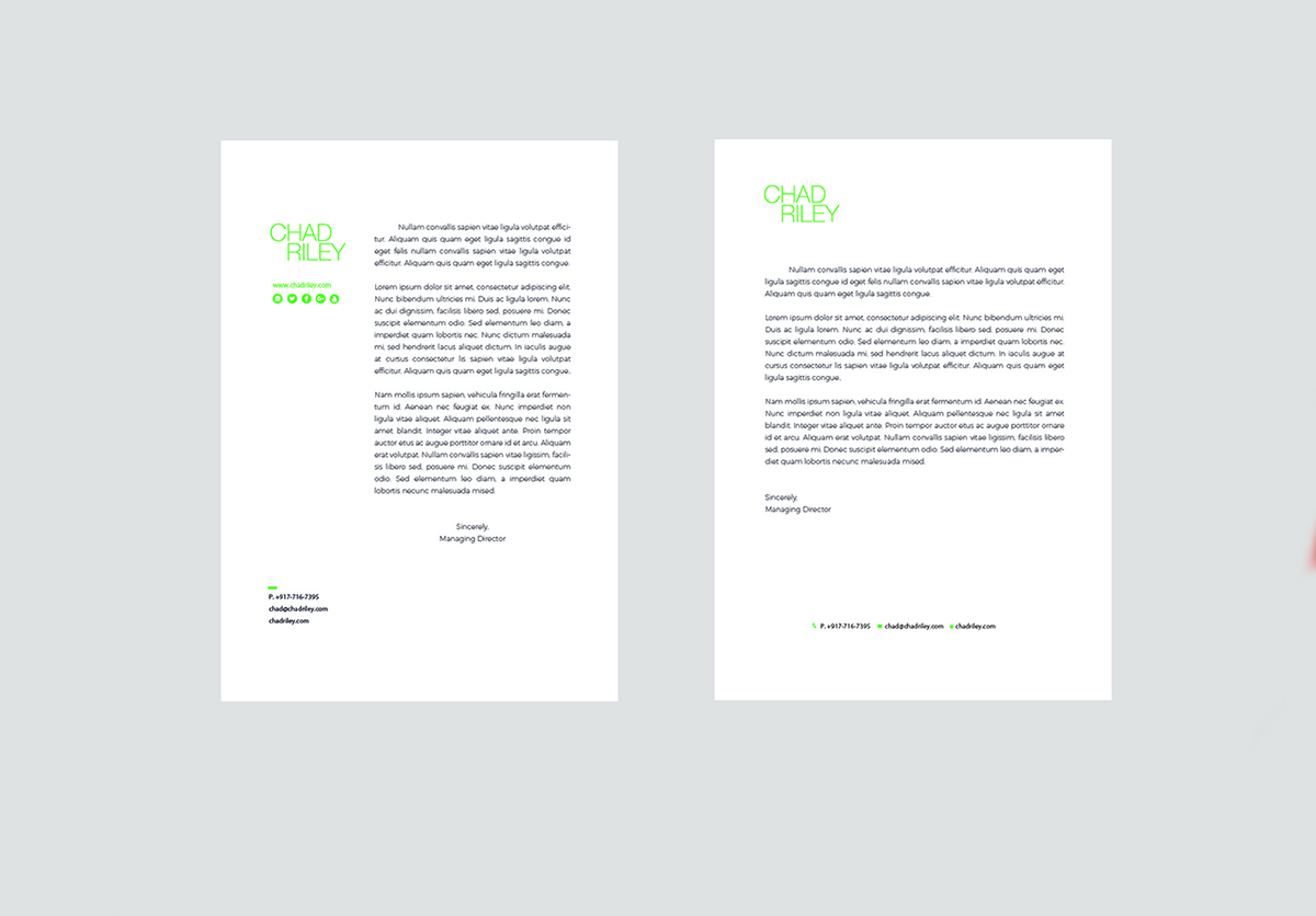 Schreibwaren-Design von artgallery077 für Chad Riley Director Photographer | Design #12367437