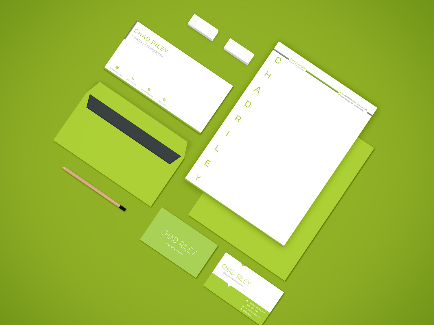 Stationery Design by Petter Goms for Chad Riley Director Photographer | Design #12305791