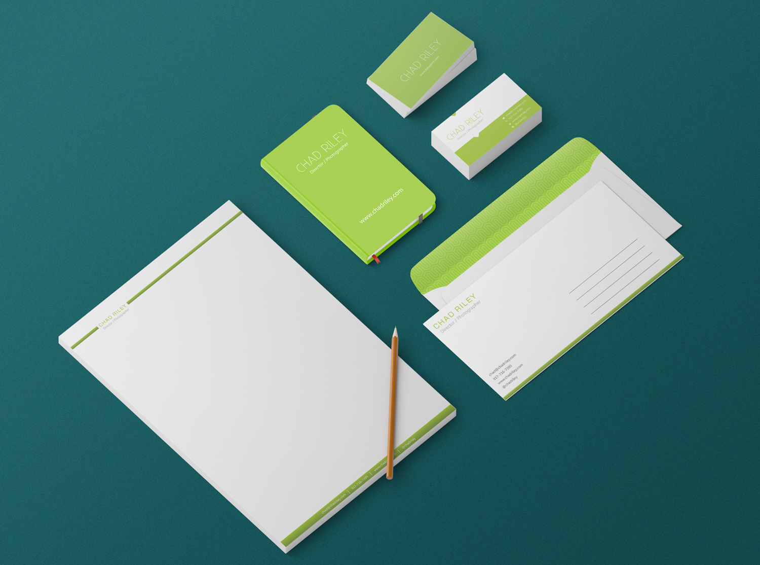 Stationery Design by Petter Goms for Chad Riley Director Photographer | Design #12358210