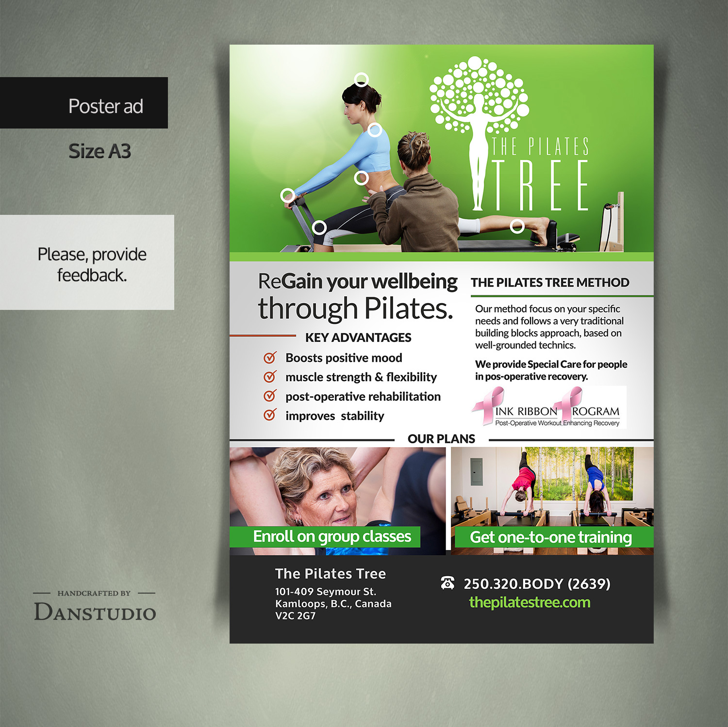 Poster Design by danstudio for The Pilates Tree | Design #12391579