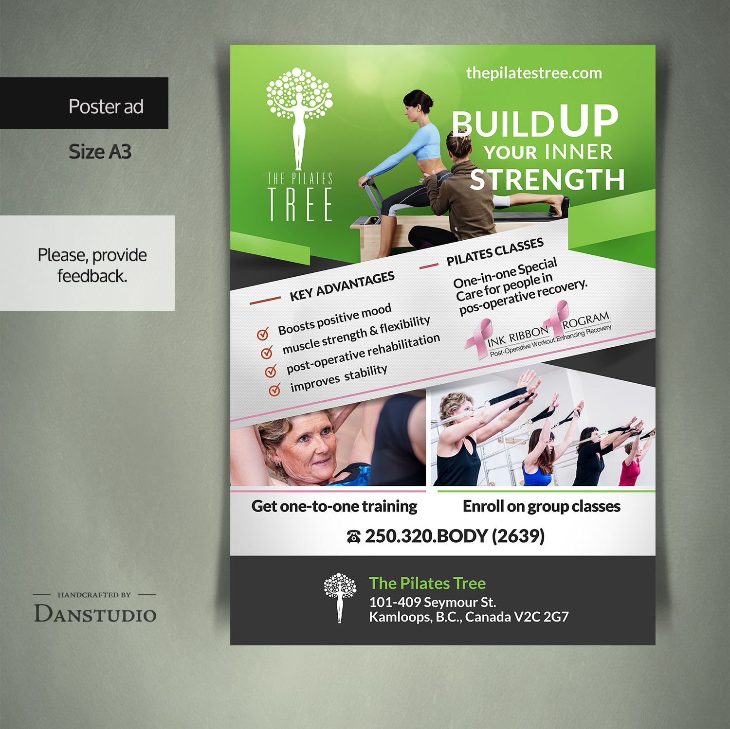 Poster Design by danstudio for The Pilates Tree | Design #12396515