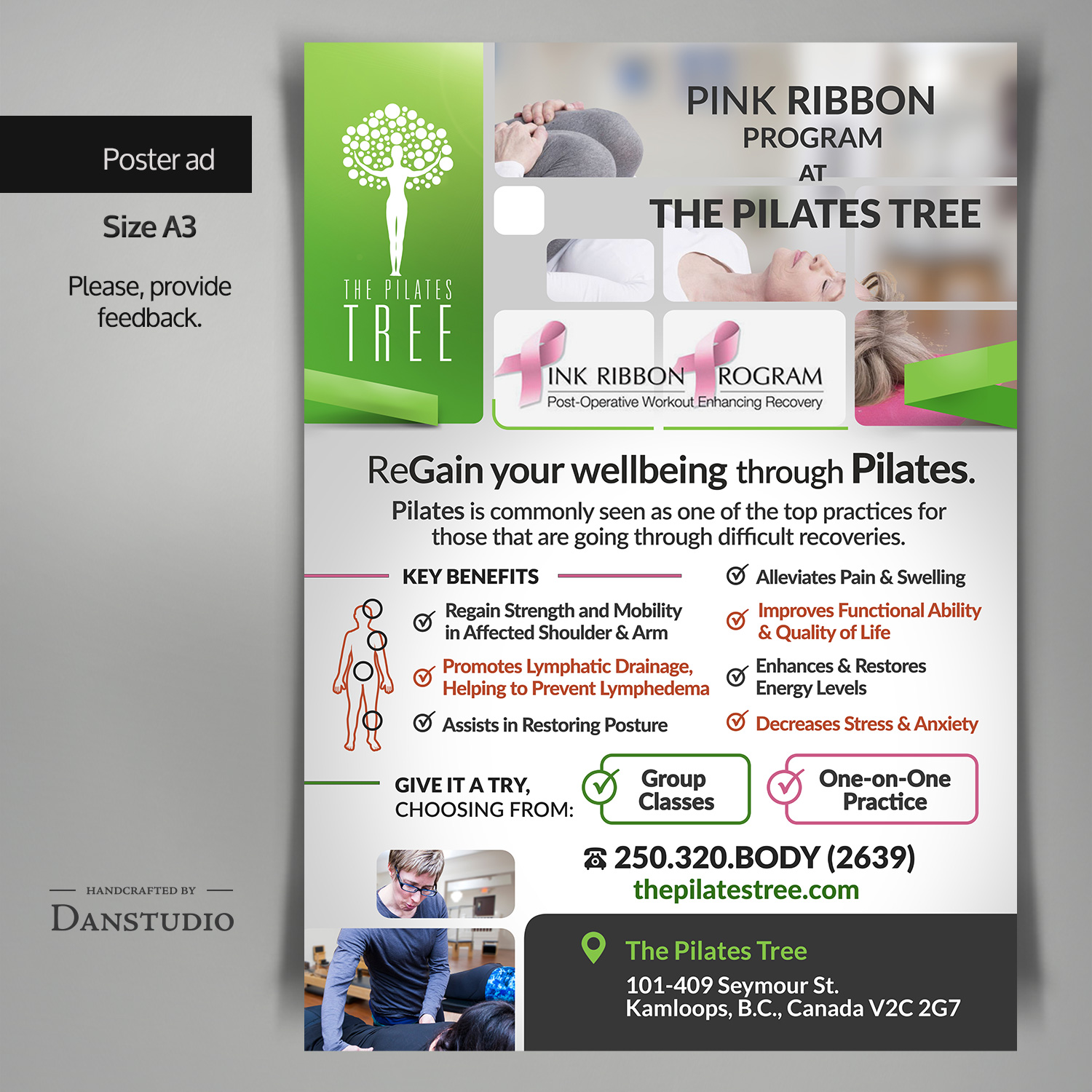 Poster Design by danstudio for The Pilates Tree | Design #12418372