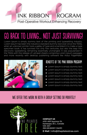 Pink Ribbon Program at The Pilates Tree | Poster-Design von Gfx.26™