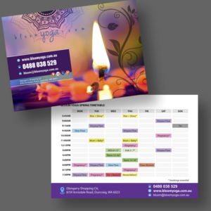 Modern Yoga Studio Timetable and Flyer Design | Flyer Design by visualkota