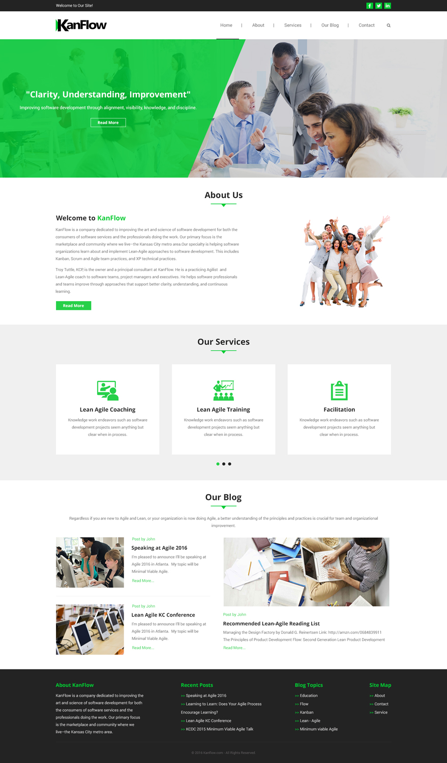 Wordpress Design by Oddity Softwares for Kanflow | Design #12343604