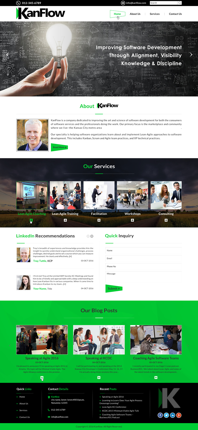 Wordpress Design by Sbss for Kanflow | Design #12260134