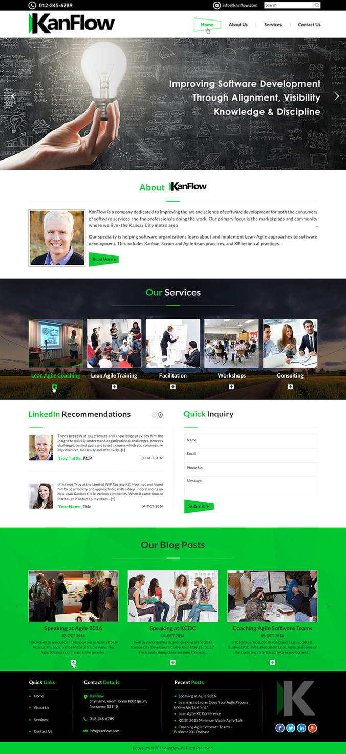 Wordpress Design by Sbss for Kanflow | Design #12294455