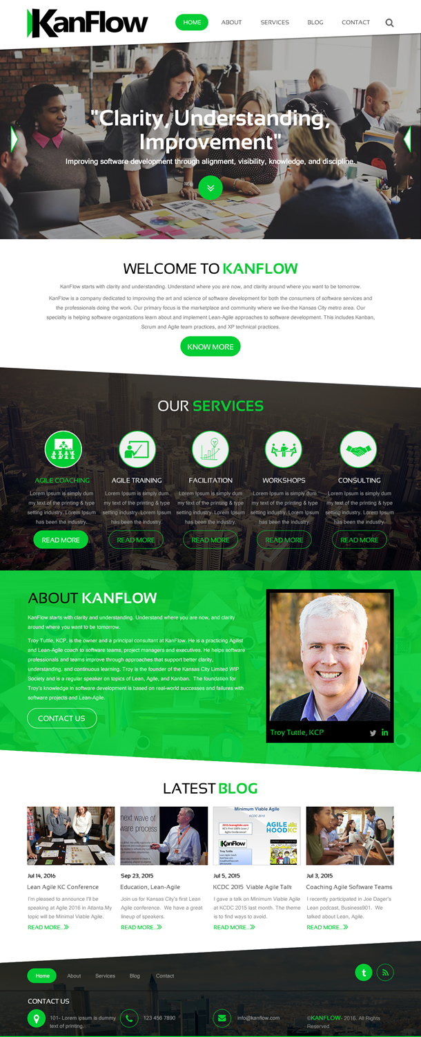 Wordpress Design by rightway for Kanflow | Design #12272015