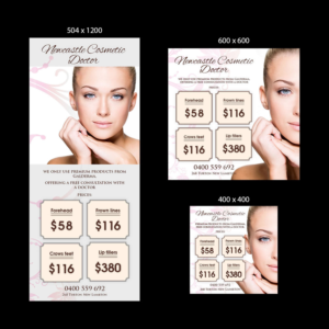 Newcastle Cosmetic Doctor is the title and the name of the business  | Photoshop Design by senja