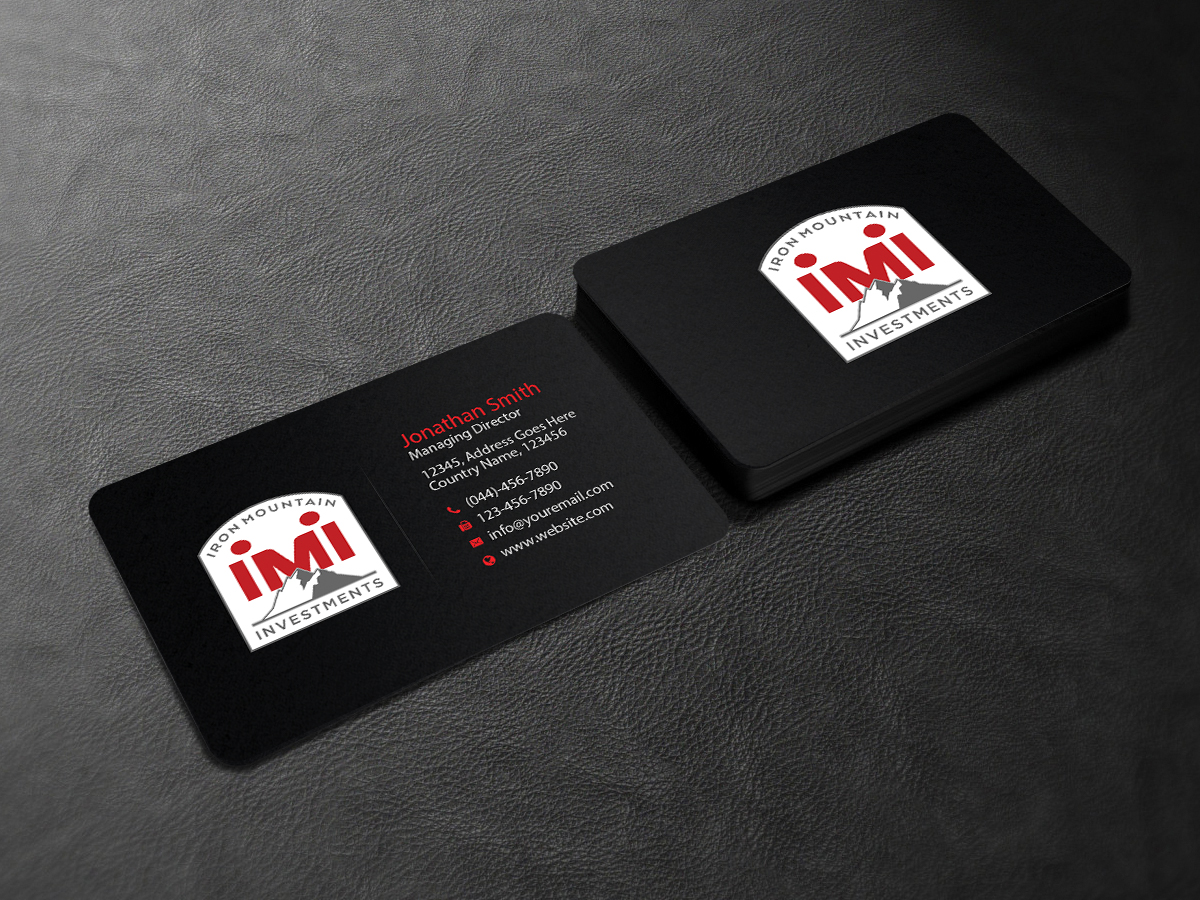 Visitenkarten-Design von Creations Box 2015 für Iron Mountain Insurance & Iron Mountain Investments | Design #12263119