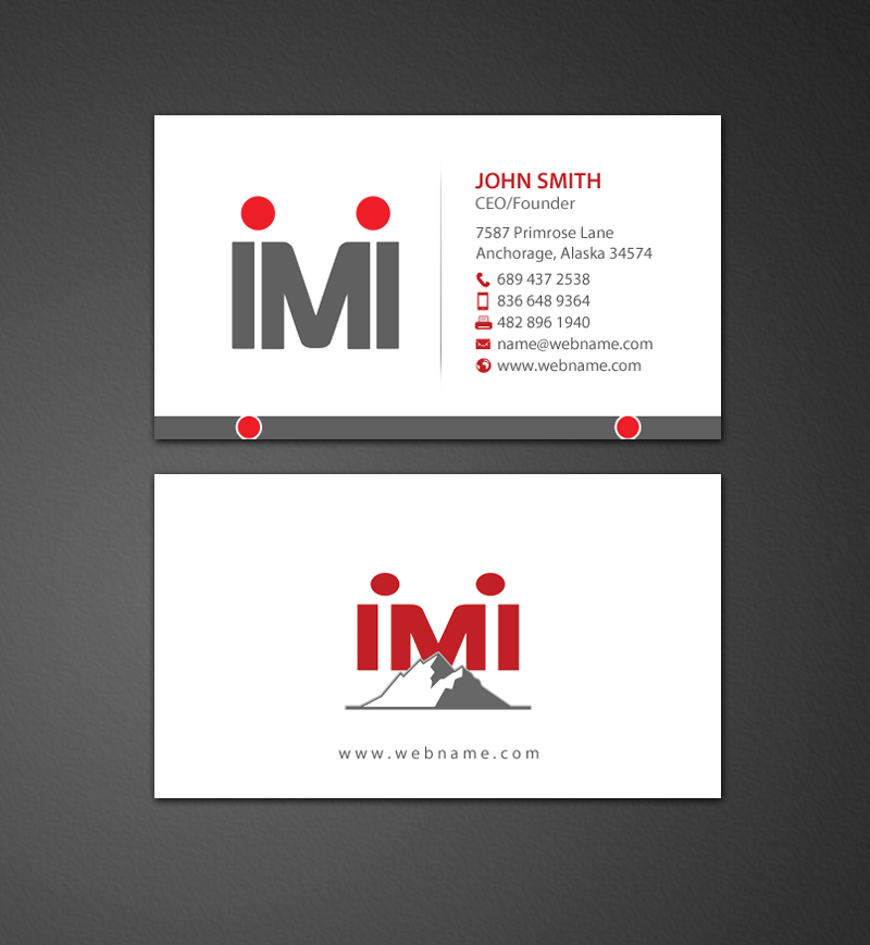 Business Card Design by chandrayaan.creative for Iron Mountain Insurance & Iron Mountain Investments | Design #12270064
