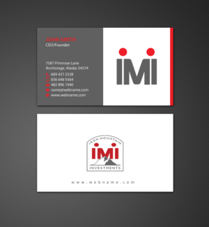 Visitenkarten-Design von chandrayaan.creative für Iron Mountain Insurance & Iron Mountain Investments | Design: #12271073