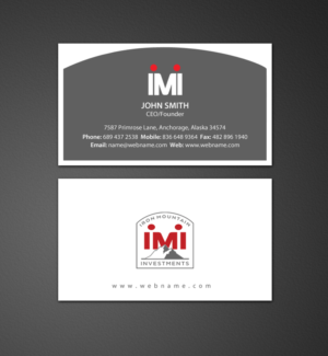 Visitenkarten-Design von chandrayaan.creative für Iron Mountain Insurance & Iron Mountain Investments | Design: #12271075