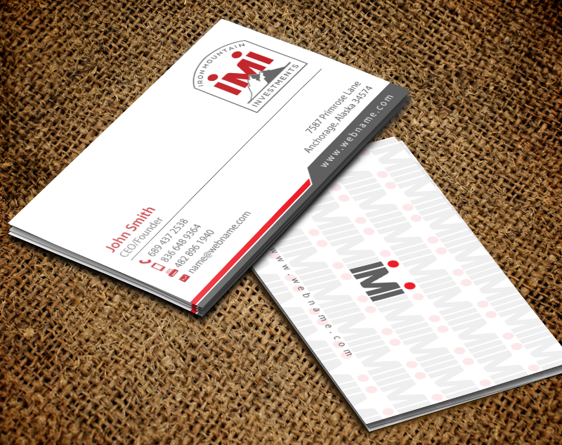 Visitenkarten-Design von chandrayaan.creative für Iron Mountain Insurance & Iron Mountain Investments | Design #12271085