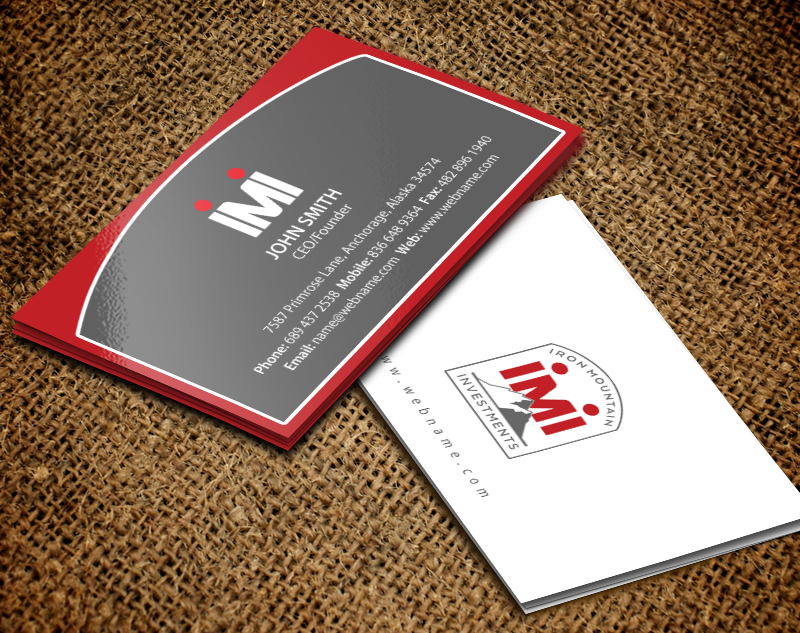Visitenkarten-Design von chandrayaan.creative für Iron Mountain Insurance & Iron Mountain Investments | Design #12271087