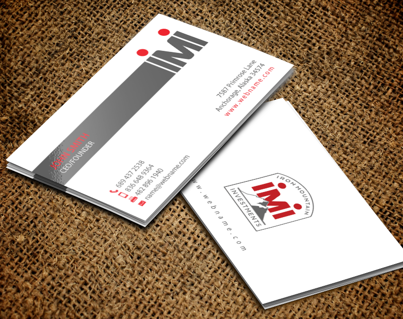 Visitenkarten-Design von chandrayaan.creative für Iron Mountain Insurance & Iron Mountain Investments | Design #12271091