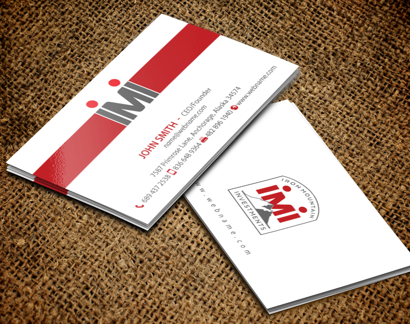 Visitenkarten-Design von chandrayaan.creative für Iron Mountain Insurance & Iron Mountain Investments | Design #12271094