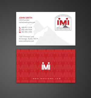 Visitenkarten-Design von chandrayaan.creative für Iron Mountain Insurance & Iron Mountain Investments | Design: #12305687