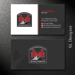 Visitenkarten-Design von SL Designer für Iron Mountain Insurance & Iron Mountain Investments | Design: #12264229