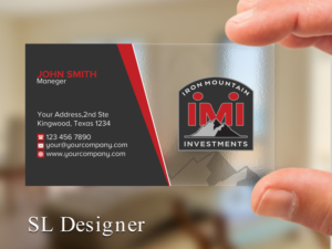 Visitenkarten-Design von SL Designer für Iron Mountain Insurance & Iron Mountain Investments | Design: #12264238