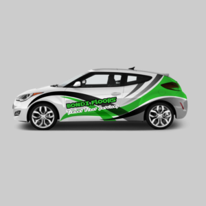 Hyundai Veloster car decals for a flooring company