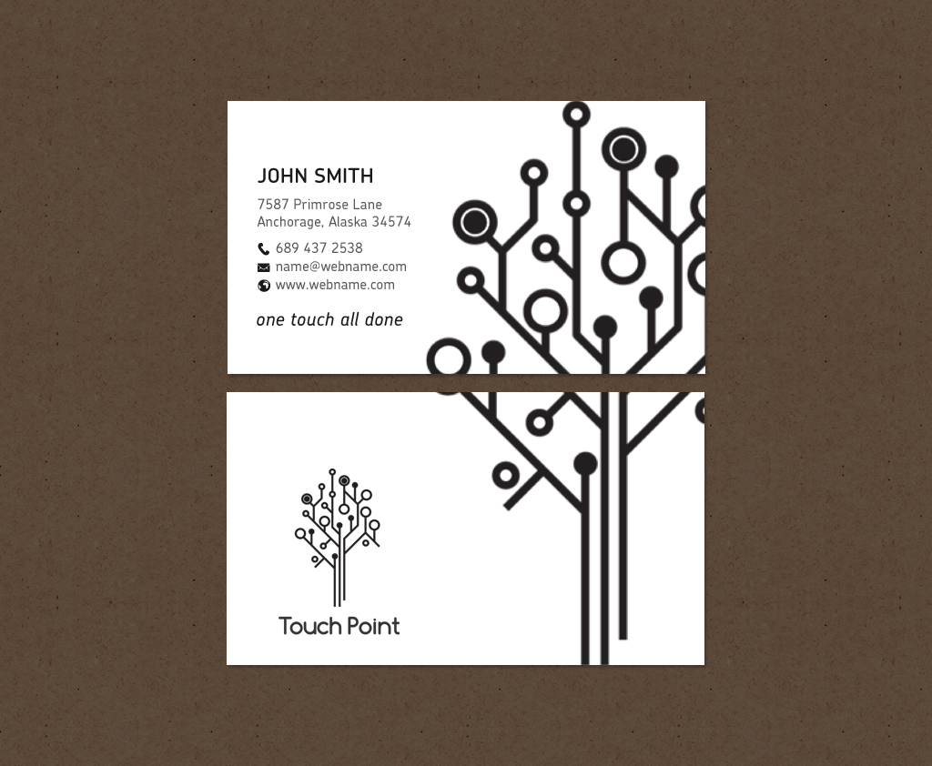 Diseño de Tarjeta de Presentación por chandrayaan.creative para Touch Point | Diseño #12291407