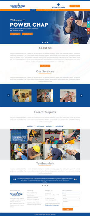 Web Design by Hsi Graphics for PowerChap | Design: #12316919