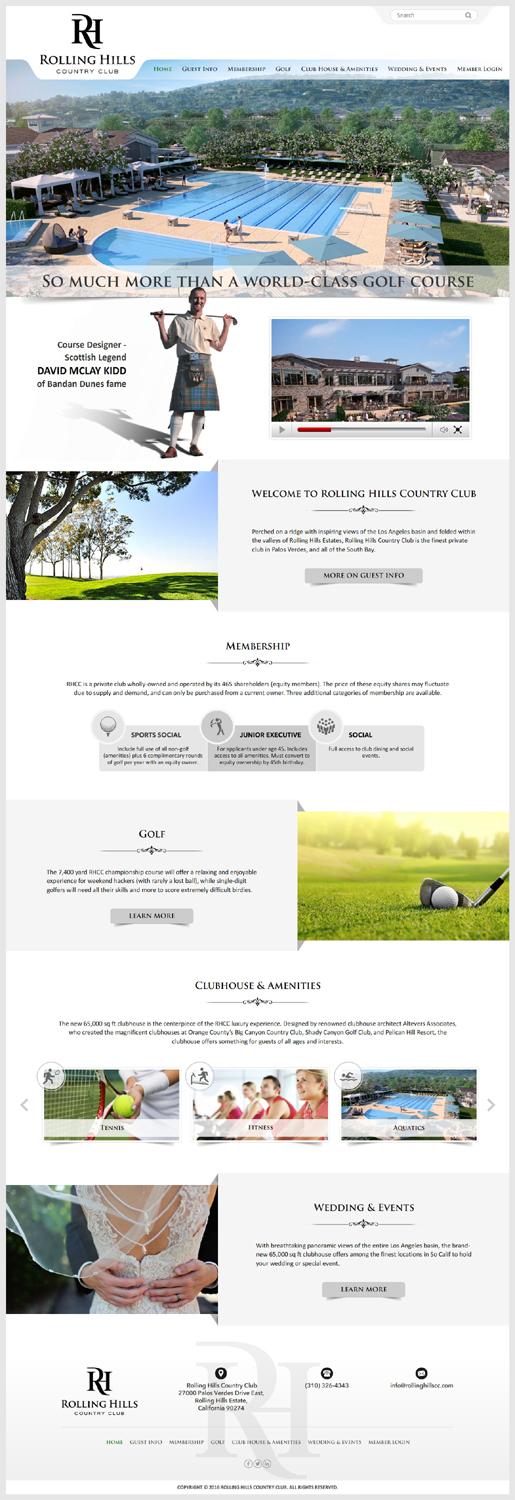 Web Design by -Marc- for Rolling Hills Country Club | Design #12425796