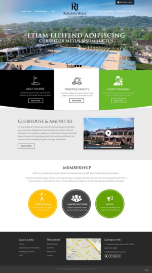 Web Design par pb pour Rolling Hills Country Club | Design : #12285299