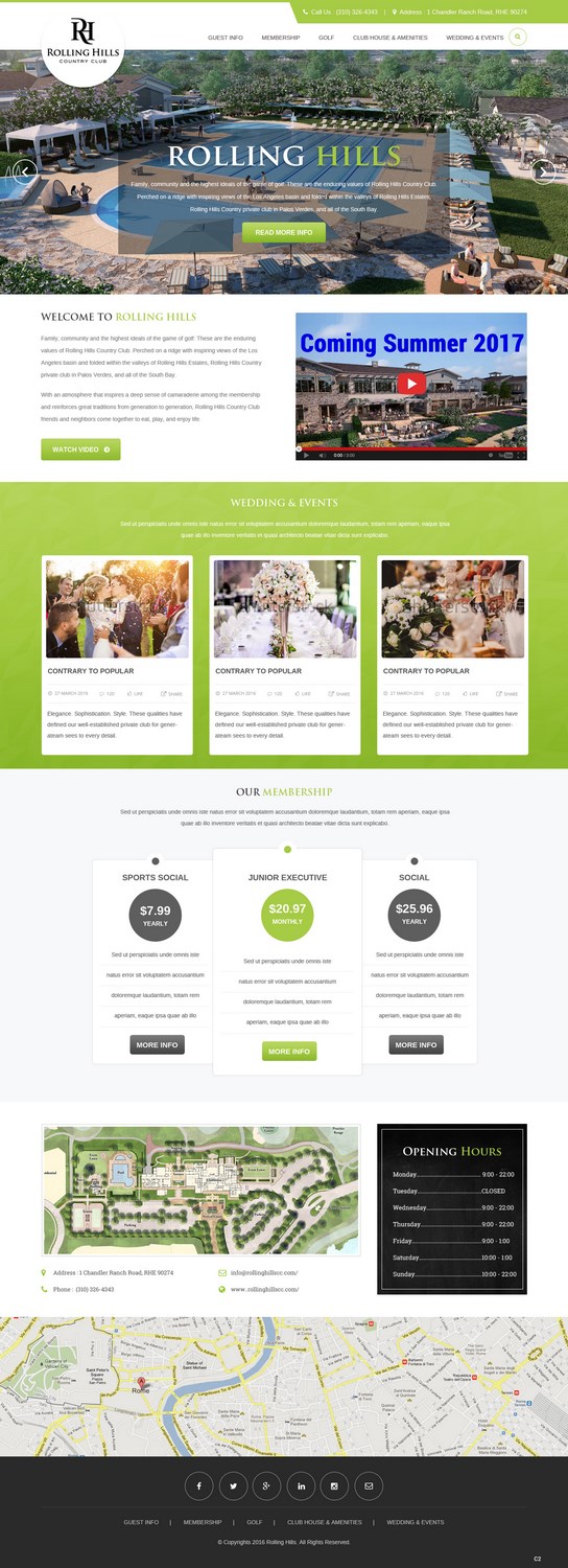Web Design by pb for Rolling Hills Country Club | Design #12285304