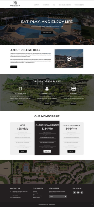 Web Design par pb pour Rolling Hills Country Club | Design : #12285307