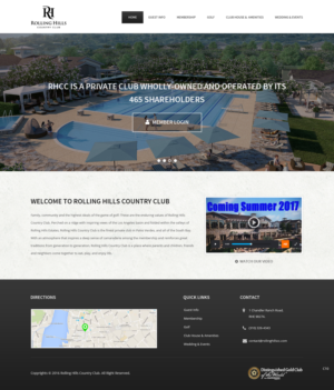 Web Design par pb pour Rolling Hills Country Club | Design : #12296853