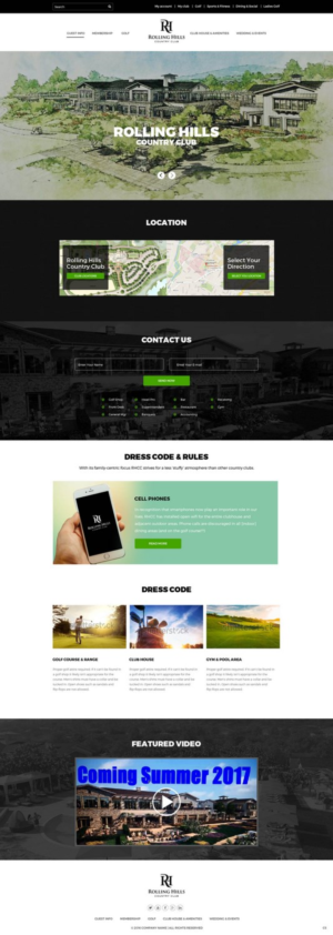 Web Design par pb pour Rolling Hills Country Club | Design : #12296859