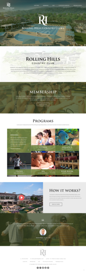 Web Design par pb pour Rolling Hills Country Club | Design : #12352404