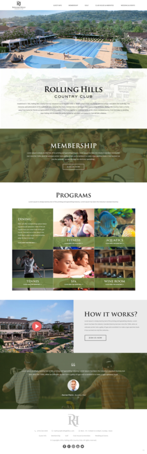 Web Design par pb pour Rolling Hills Country Club | Design : #12365202