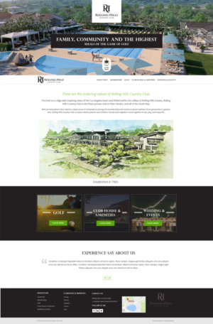 Diseño Web por Himanshi10 para Rolling Hills Country Club | Diseño #12284498